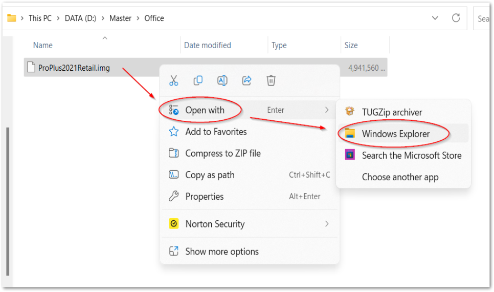 Windows 11 Unpack IMG/ISO File